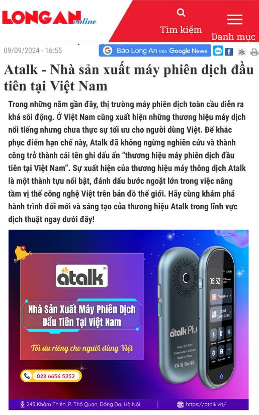 Atalk - Nhà sản xuất máy phiên dịch đầu tiên tại Việt Nam