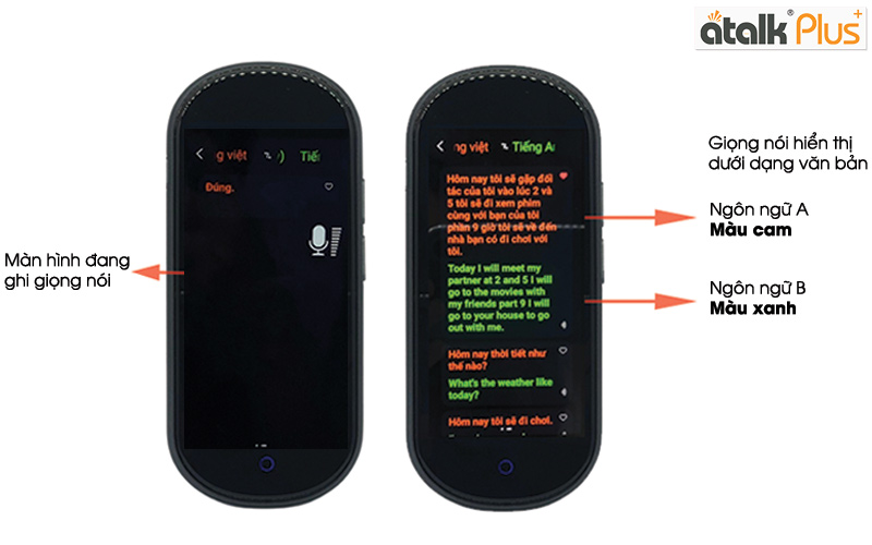 Hướng dẫn sử dụng Tính năng Dịch Giọng Nói máy phiên dịch Atalk Plus+