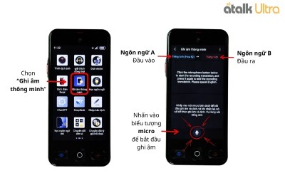 Hướng Dẫn Sử Dụng Tính Năng Dịch Ghi Âm Trên Máy Phiên Dịch ATalk Ultra
