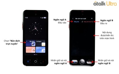 Hướng Dẫn Sử Dụng Tính Năng Dịch Giọng Nói 2 Chiều Trên Máy Phiên Dịch ATalk Ultra
