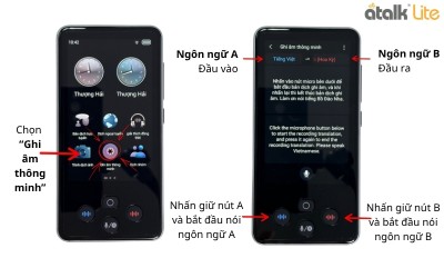 Hướng Dẫn Sử Dụng Tính Năng Dịch Ghi Âm Trên Máy Phiên Dịch ATalk Lite