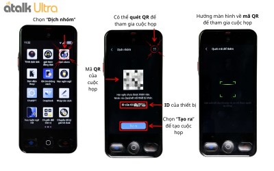 Hướng Dẫn Sử Dụng Tính Năng Dịch Hội Nhóm Trên Máy Phiên Dịch ATalk Ultra