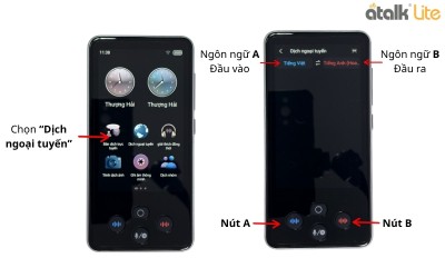 Hướng Dẫn Sử Dụng Tính Năng Dịch Ngoại Tuyến (Offline) Trên Máy Phiên Dịch ATalk Lite