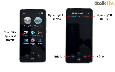 Hướng Dẫn Sử Dụng Tính Năng Dịch Trực Tuyến Trên Máy Phiên Dịch ATalk Lite