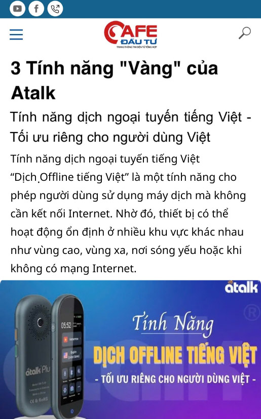 Tính Năng Vàng Của Máy Thông Dịch Cầm Tay ATalk