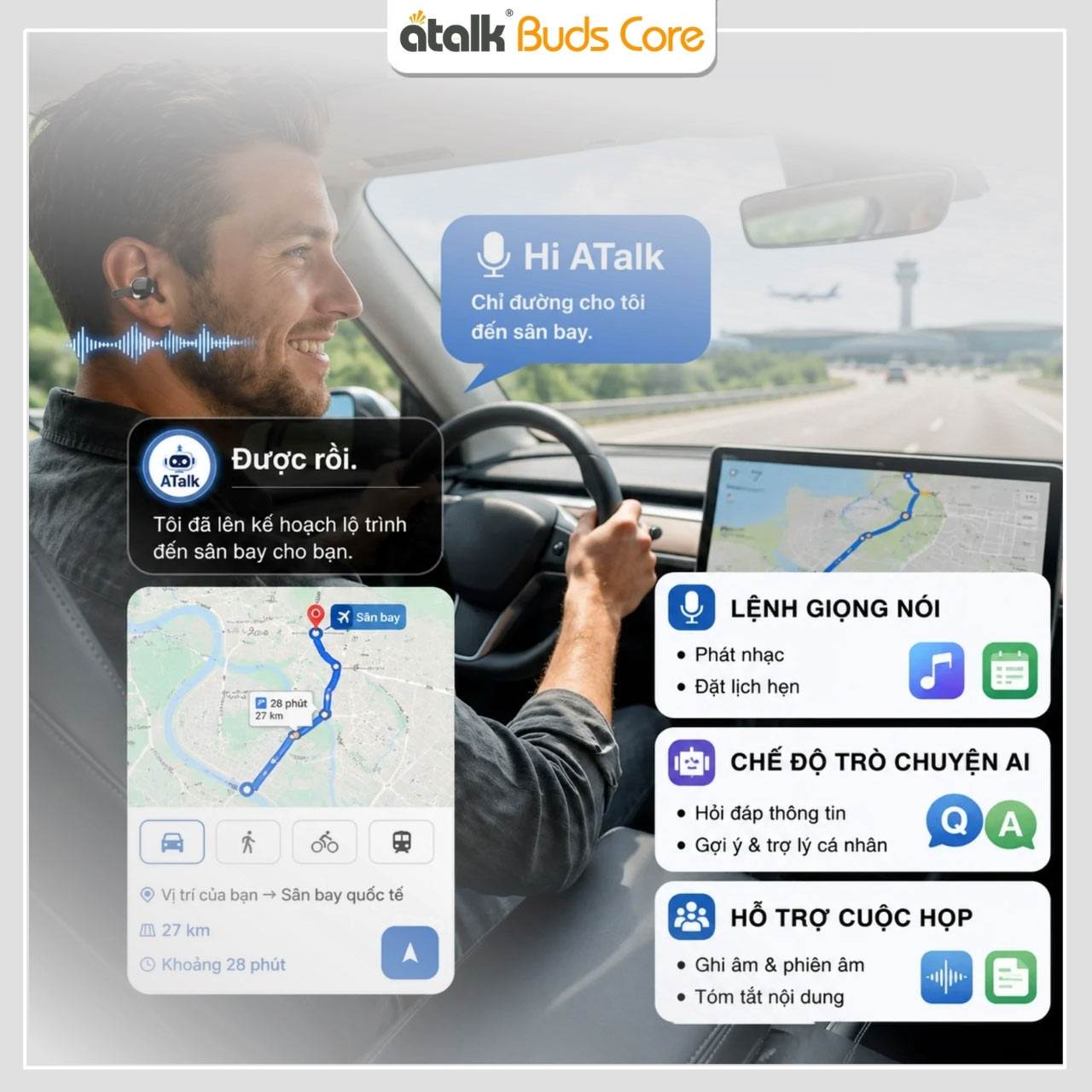 ATalk Buds Core Được Tích Hợp Trợ Lý Giọng Nói AI