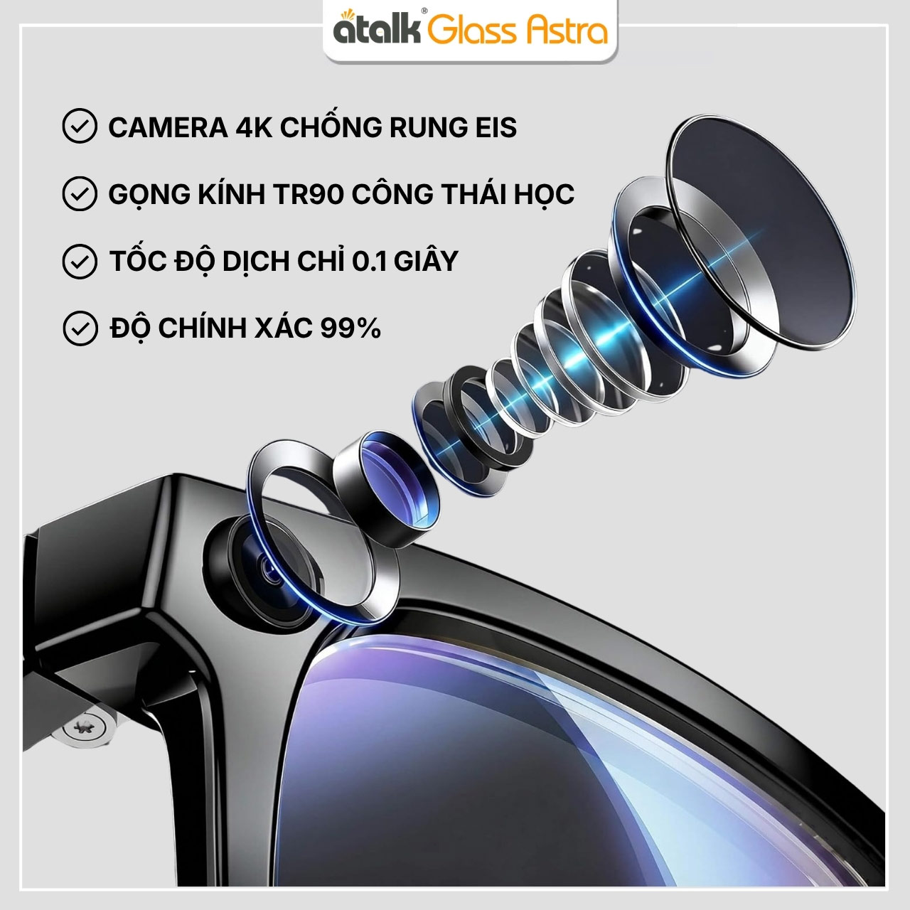 Kính Thông Dịch Ngôn Ngữ ATalk Glass Astra