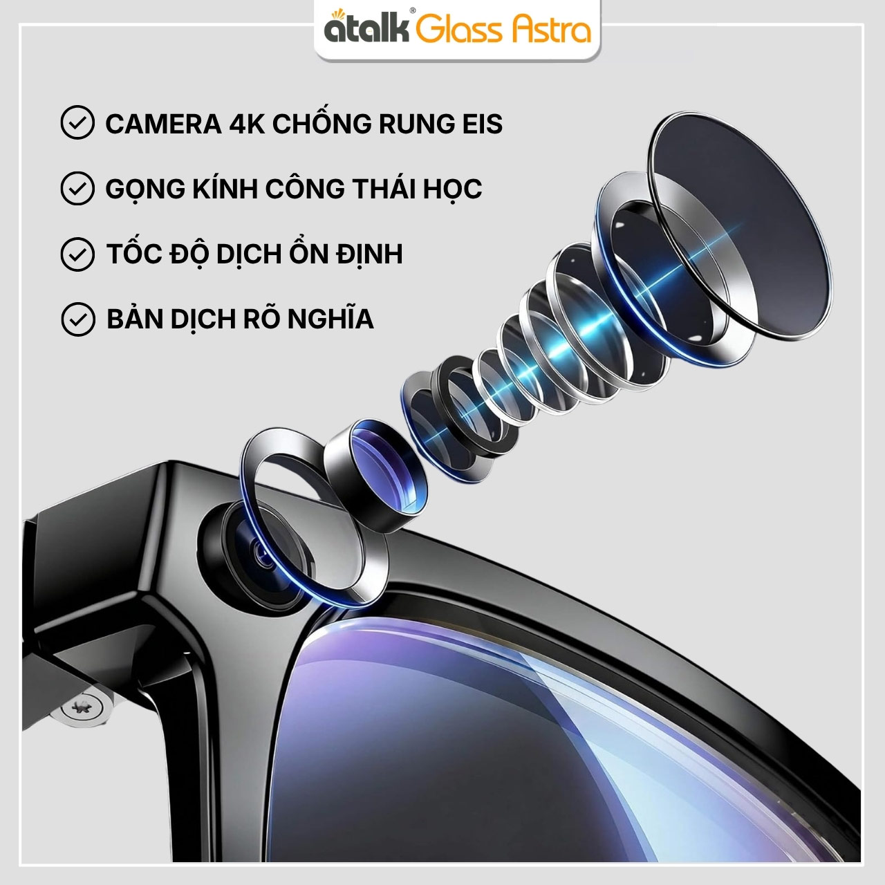 Kính Thông Dịch Trực Tiếp ATalk Glass Astra