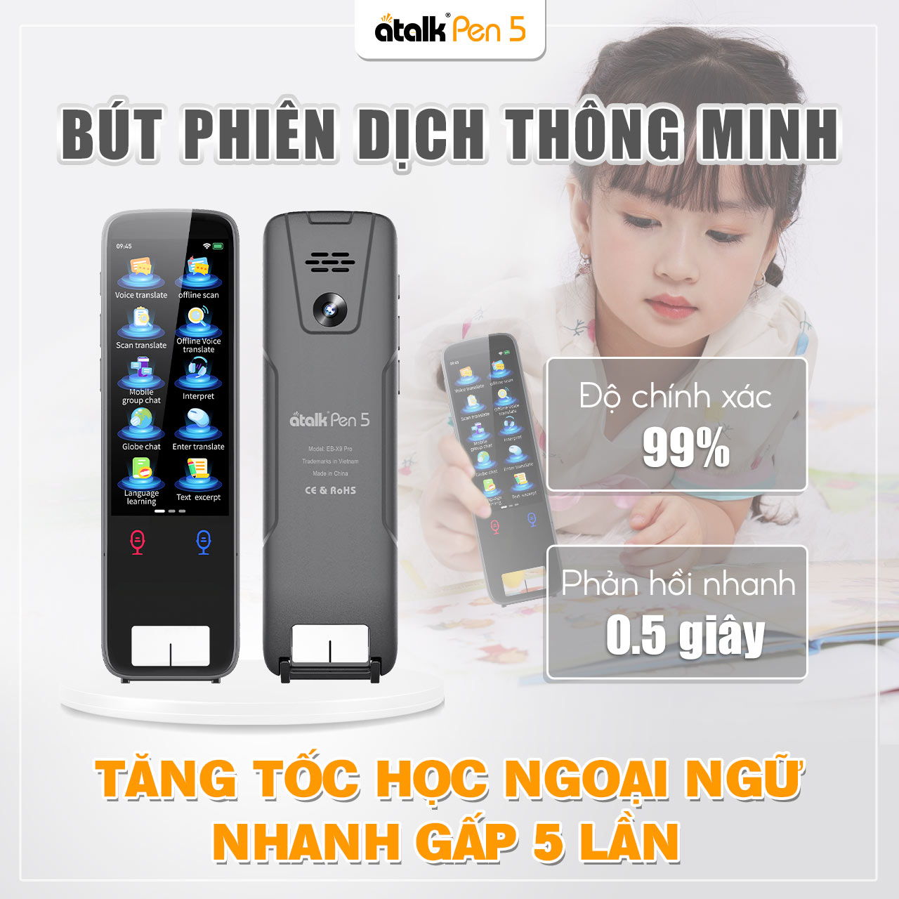 Thiết Bị ATalk Pen 5 Có Khả Năng Dịch Thuật Nhanh Chóng Và Chính Xác Trong Thời Gian Thực