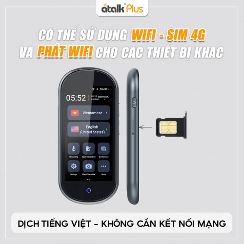 ATalk Plus Hỗ Trợ Dịch Offline Tiếng Việt Không Cần Kết Nối Mạng