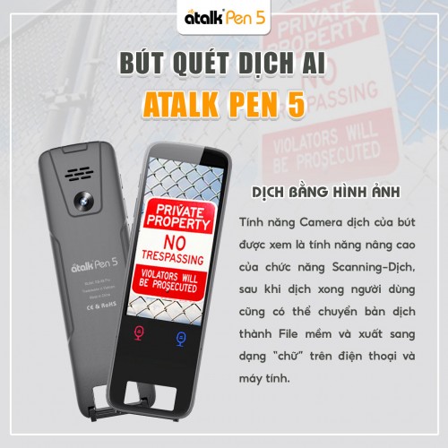 Bút ATalk Pen 5 Hỗ Trợ Dịch Hình Ảnh Bằng Camera