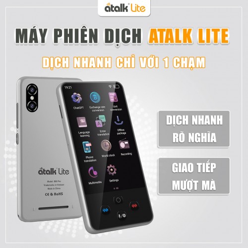 Máy Phiên Dịch Cầm Tay ATalk Lite Hỗ Trợ Dịch Nhanh Và Rõ Nghĩa