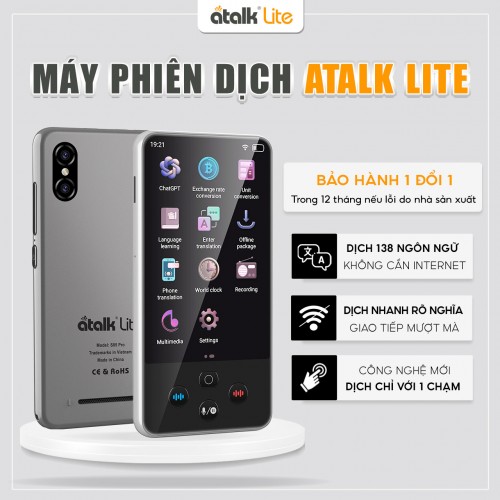 Máy Phiên Dịch ATalk Lite | Dịch Không Cần Kết Nối Mạng - Nhỏ Gọn - Tiết Kiệm