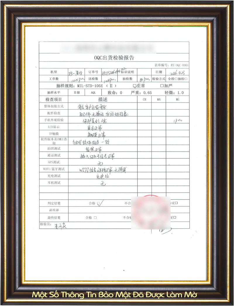 Chứng Nhận CQ