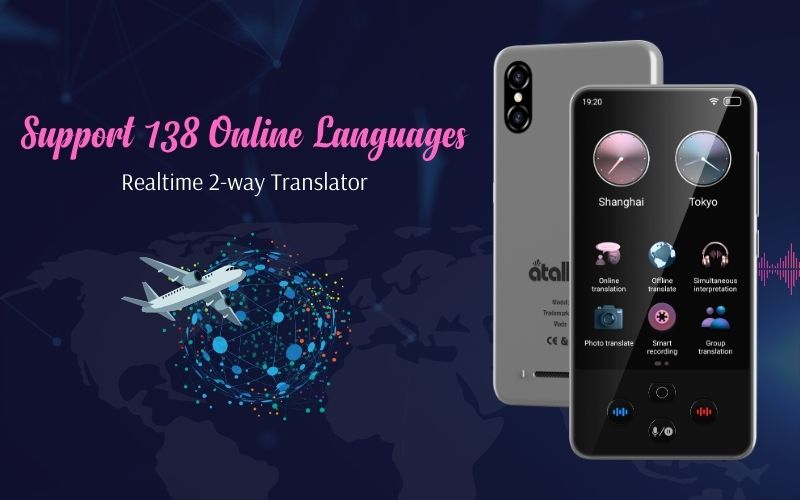Máy phiên dịch 2 chiều ATalk Lite dịch 138 ngôn ngữ theo thời gian thực Máy phiên dịch 2 chiều ATalk Lite dịch 138 ngôn ngữ theo thời gian thực