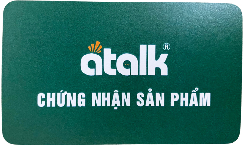 Phiếu Bảo hành chính xác Brand Name Atalk nước Việt Nam lúc mua máy phiên dịch