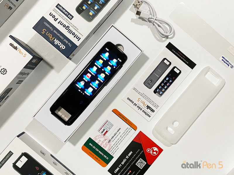 Full Bộ Sản Phẩm Bút Thông Dịch Trực Tiếp Cầm Tay Atalk Pen 5 Full Bộ Sản Phẩm Bút Thông Dịch Trực Tiếp Cầm Tay Atalk Pen 5
