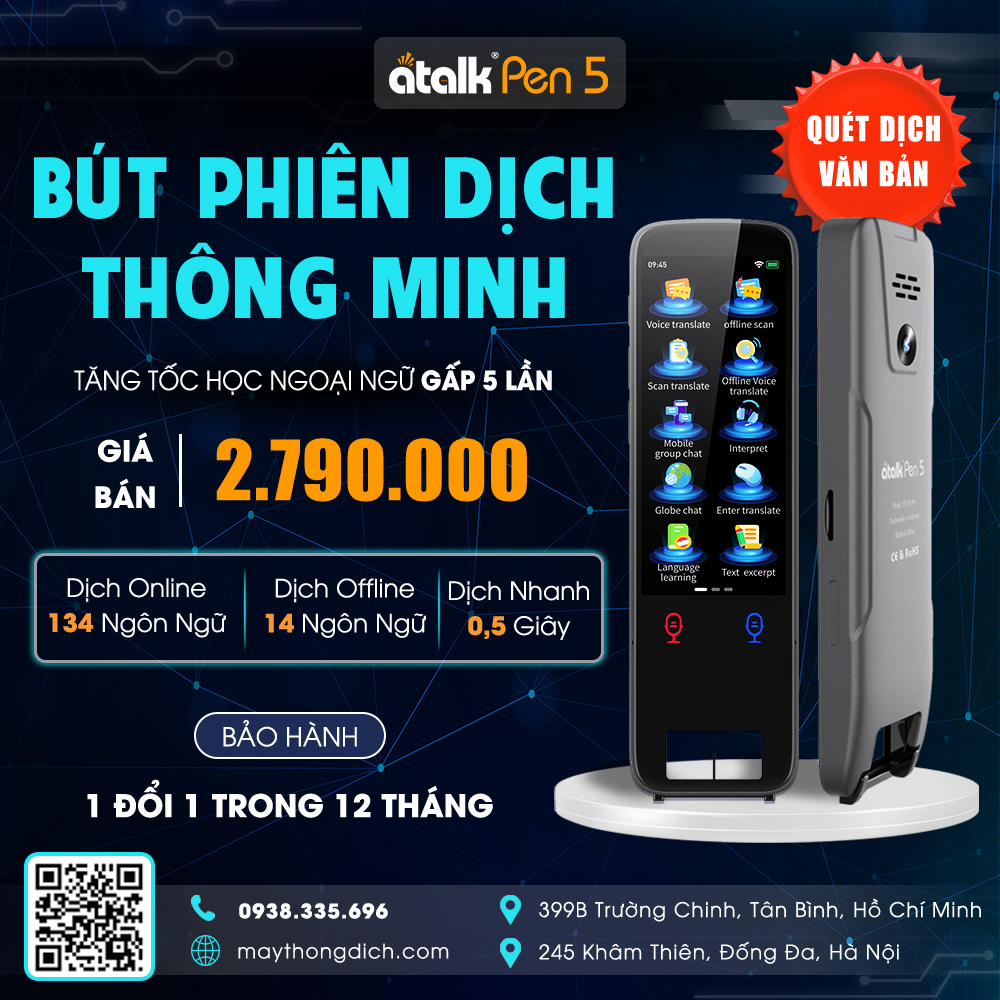 Bút Phiên Dịch Atalk Pen 5 - Tăng Tốc Học Ngoại Ngữ Gấp 5 Lần Bút Phiên Dịch Atalk Pen 5 - Tăng Tốc Học Ngoại Ngữ Gấp 5 Lần
