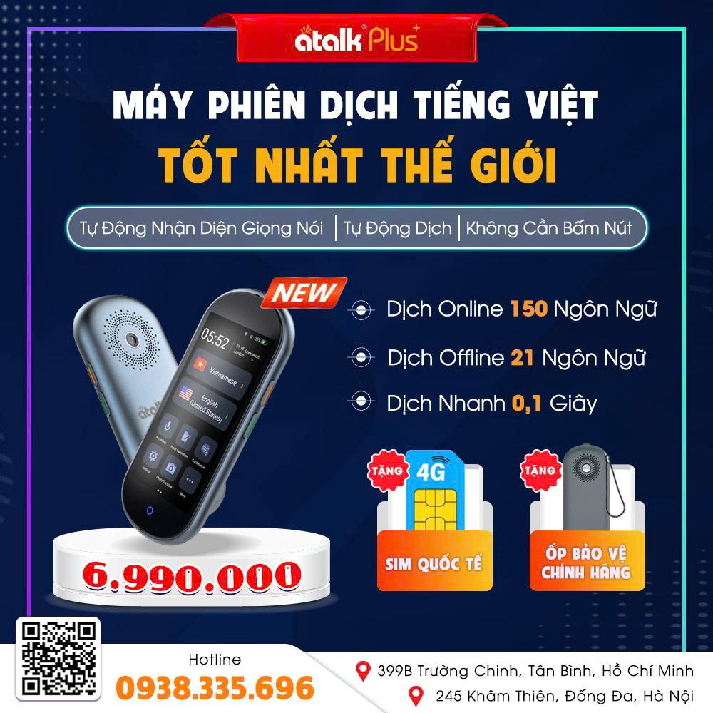 ATalk Plus+ - Tự Động Nhận Diện Giọng Nói - Tự Động Dịch - Không Cần Bấm Nút ATalk Plus+ - Tự Động Nhận Diện Giọng Nói - Tự Động Dịch - Không Cần Bấm Nút