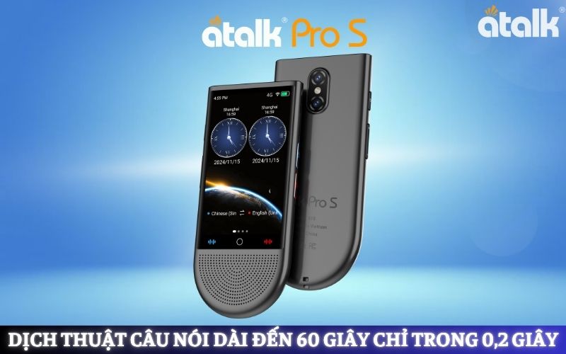 Máy Dịch Đa Ngôn Ngữ Cầm Tay ATalk Pro S