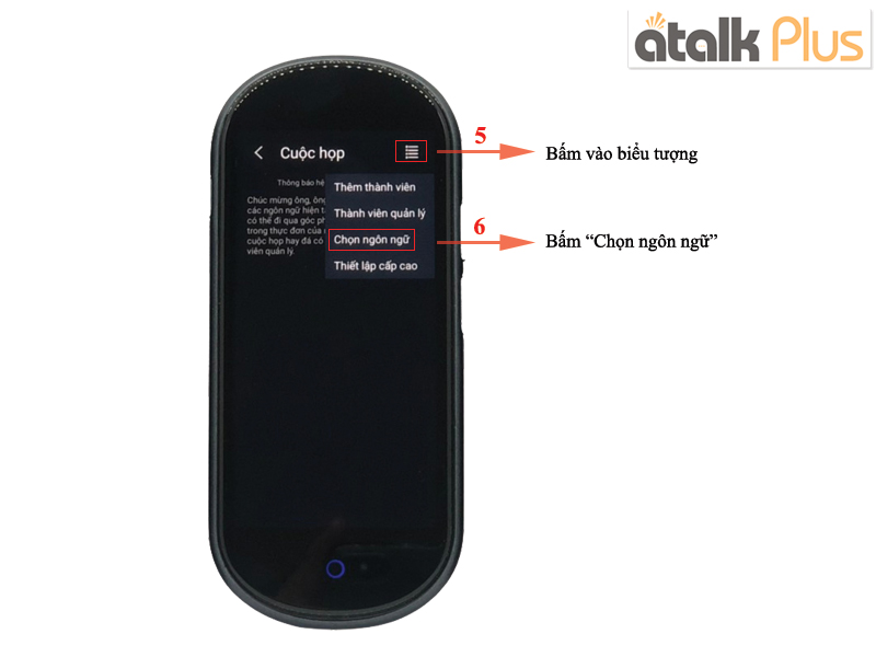 Cách chọn cuộc họp cho tính năng cuộc họp của Atalk Plus