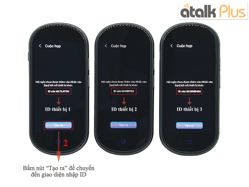 Cách tìm ID của thiết bị phiên dịch Atalk Plus