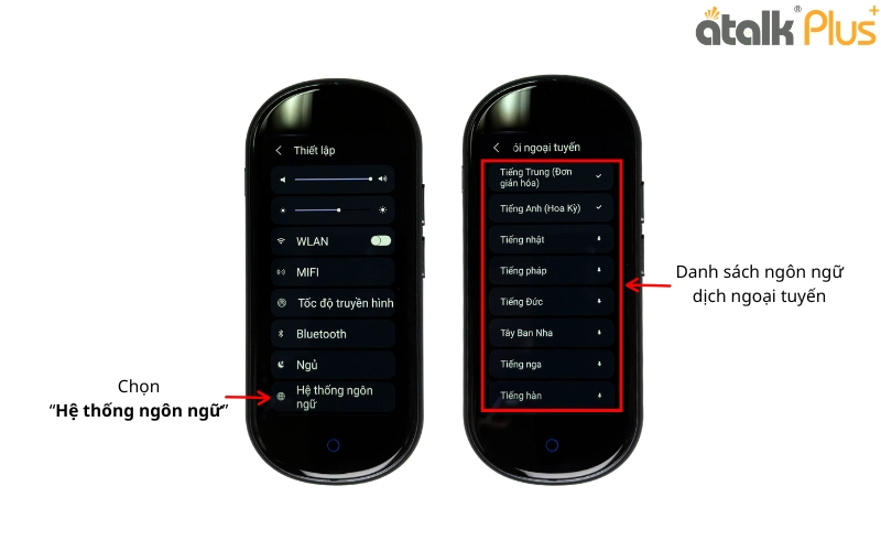 Cách Tải Ngôn Ngữ Dịch Ngoại Tuyến Trên Máy Dịch Đa Ngôn Ngữ ATalk Plus+ 150