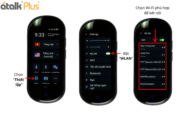Hướng Dẫn Kết Nối Wi-Fi Trên Máy Thông Dịch ATalk Plus+ 150 Ngôn Ngữ