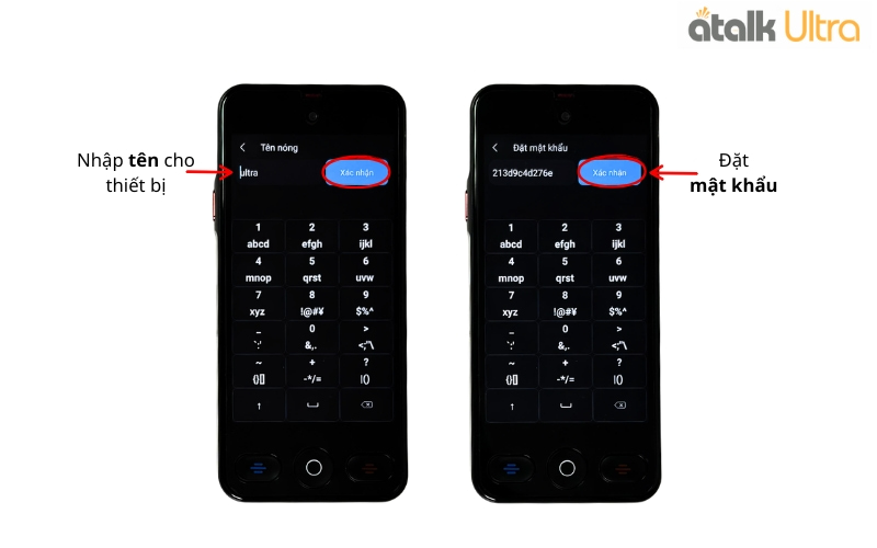 Nhập Tên Và Đặt Mật Khẩu Cho Thiết Bị