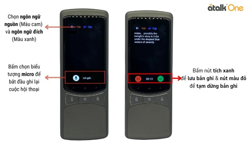 Hướng dẫn sử dụng tính năng dịch giọng nói trên ATalk One Hướng dẫn sử dụng tính năng dịch giọng nói trên ATalk One