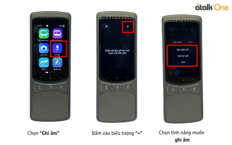 Cách sử dụng chức năng dịch ghi âm trên máy dịch ngôn ngữ ATalk One Cách sử dụng chức năng dịch ghi âm trên máy dịch ngôn ngữ ATalk One