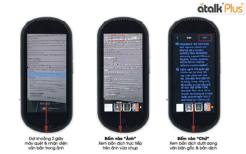 Hướng dẫn sử dụng Tính năng Dịch hình ảnh trên máy phiên dịch Atalk Plus+ [Phiên bản mới 16GB]