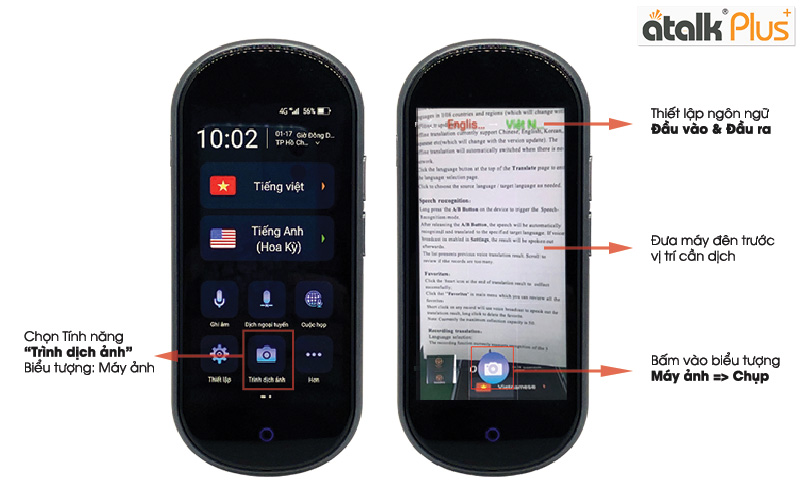 Hướng dẫn sử dụng Tính năng Dịch hình ảnh trên máy phiên dịch Atalk Plus+ [Phiên bản mới 16GB]