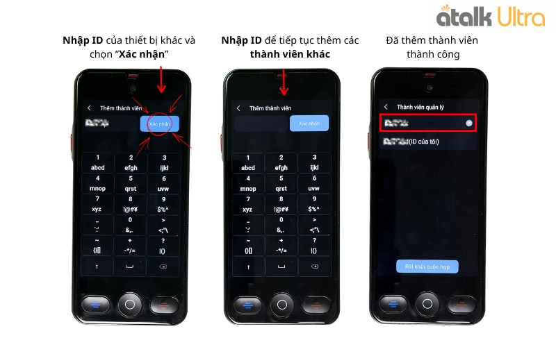 Nhập ID Để Thêm Các Thành Viên Khác