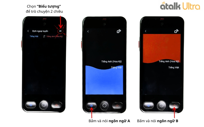 Cách Dịch Offline Nhanh Chóng Trên Máy Phiên Dịch Tự Động ATalk Ultra