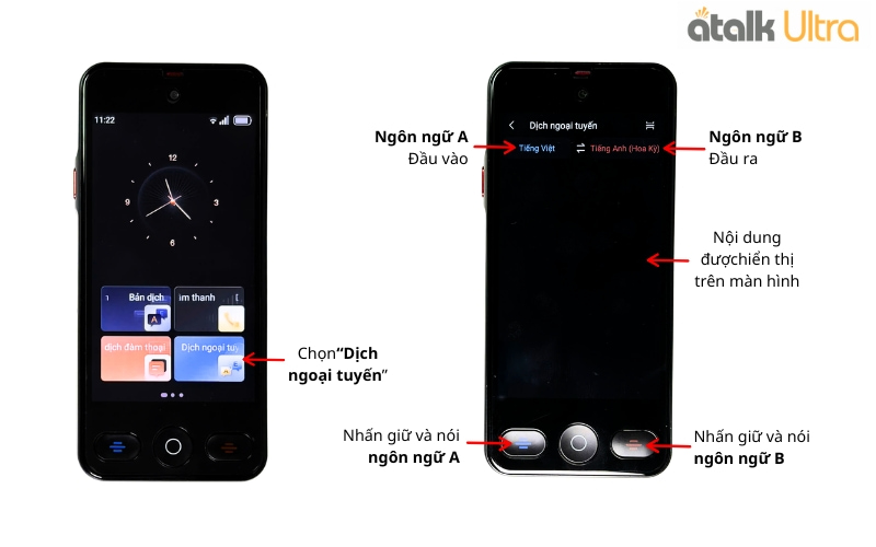 Hướng Dẫn Cách Dịch Ngoại Tuyến Trên Máy Dịch ATalk Ultra