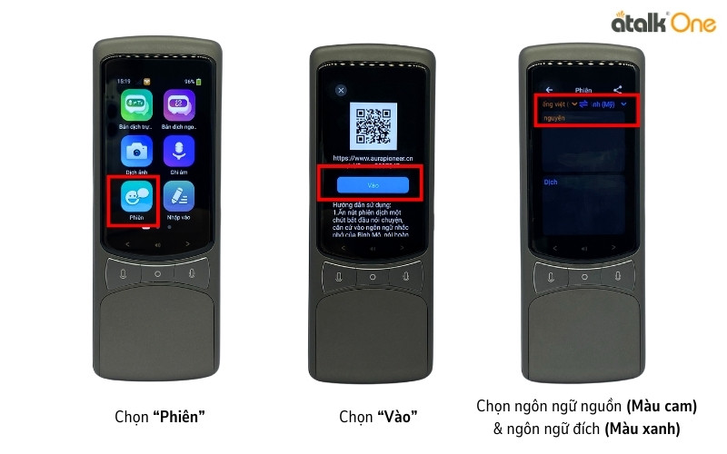 Cách dùng tính năng dịch phiên trên máy thông dịch ngôn ngữ ATalk One Cách dùng tính năng dịch phiên trên máy thông dịch ngôn ngữ ATalk One
