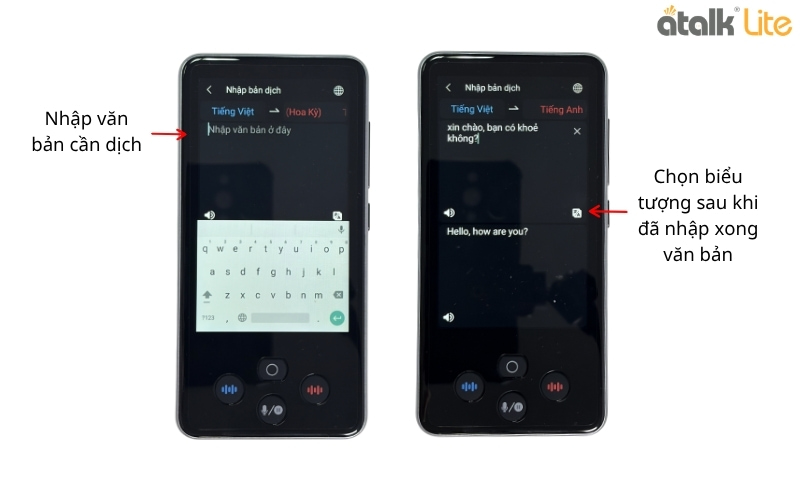 Cách Dịch Văn Bản Trên Máy Thông Dịch ATalk Lite