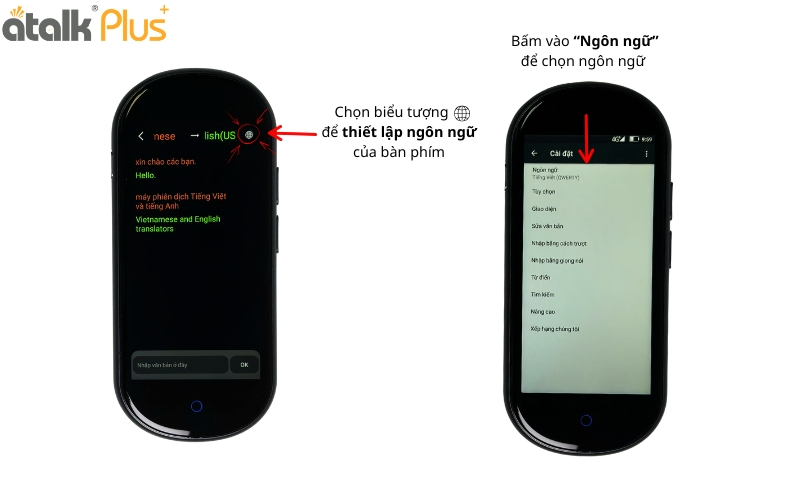Cách Thiếp Lập Ngôn Ngữ Bàn Phím Khi Dịch Văn Bản