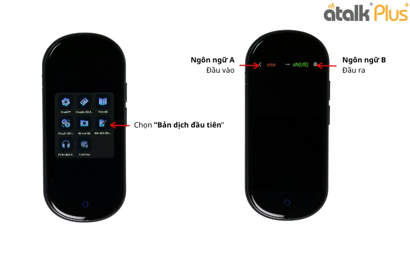 Hướng Dẫn Dùng Tính Năng Dịch Văn Bản Trên Máy Phiên Dịch Ngôn Ngữ ATalk Plus+ 150