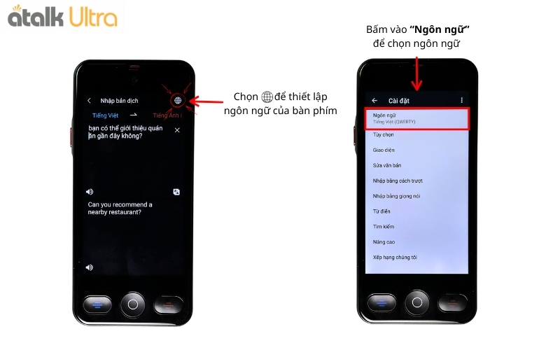 Thiết Lập Ngôn Ngữ Cho Bàn Phím