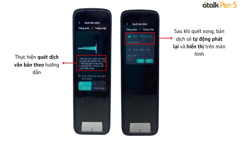 Các bước quét dịch văn bản ngoại tuyến trên ATalk Pen 5 Các bước quét dịch văn bản ngoại tuyến trên ATalk Pen 5