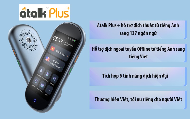Máy Phiên Dịch Tiếng Anh Atalk Plus+ | Cao Cấp Tốt Nhất | Dịch OFFLINE Tiếng Anh Sang Tiếng Việt Máy Phiên Dịch Tiếng Anh Atalk Plus+ | Cao Cấp Tốt Nhất | Dịch OFFLINE Tiếng Anh Sang Tiếng Việt