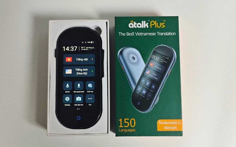 Máy Phiên Dịch Tiếng Bồ Đào Nha ATalk Plus+ - Dịch Tự Động Không Cần Bấm Nút