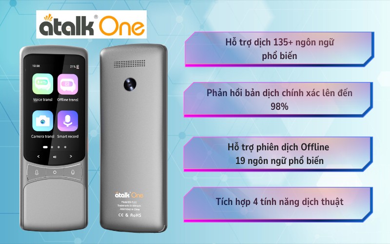Máy thông dịch tiếng Đức sang 135 thứ tiếng ATalk One Máy thông dịch tiếng Đức sang 135 thứ tiếng ATalk One