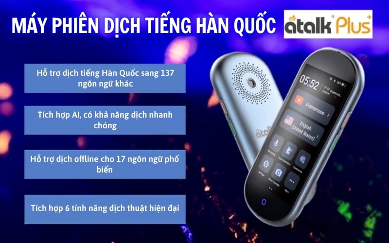 Máy Phiên Dịch Tiếng Hàn ATalk Plus+