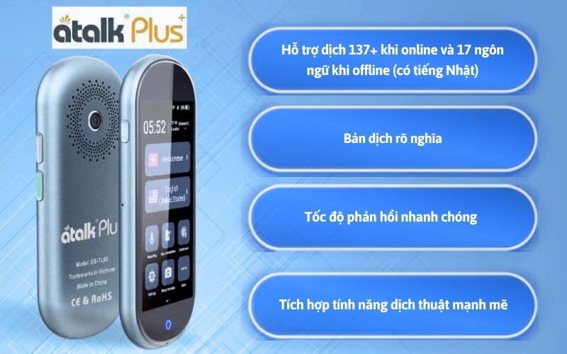 Máy Thông Dịch Tiếng Nhật Cao Cấp ATalk Plus+