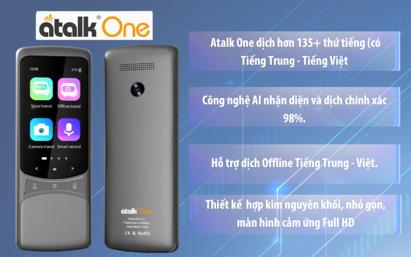 Máy dịch 2 chiều tiếng Việt sang tiếng Trung Atalk One