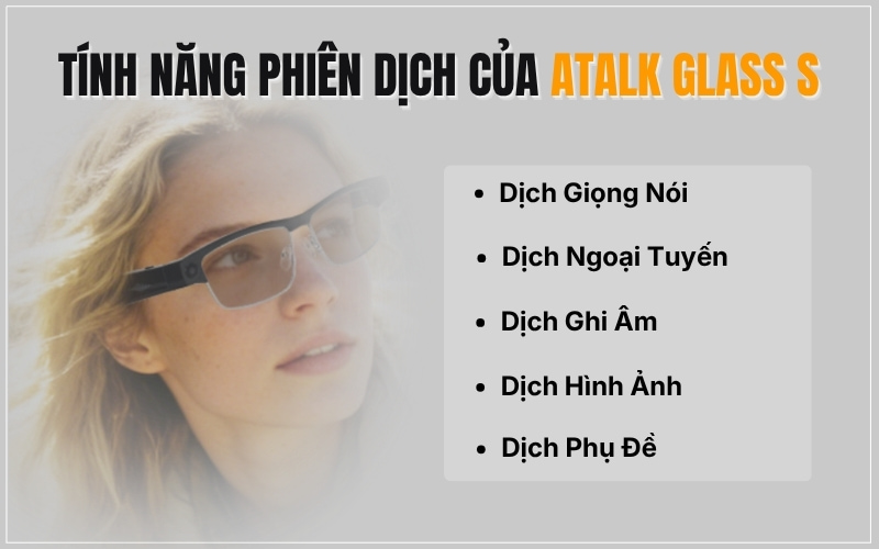 Đánh Giá Những Tính Năng Dịch Thuật Có Trên Kính Thông Minh ATalk Glass S