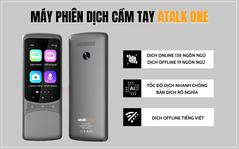 Máy Phiên Dịch 138 Ngôn Ngữ ATalk One